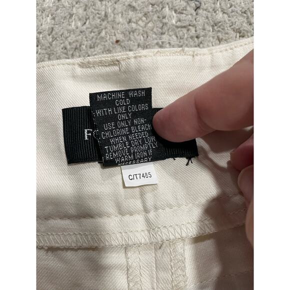 Focus 2000 Linen Cotton Wide Leg Pants Womens 10 White Understated Quiet Luxury - Picture 10 of 12